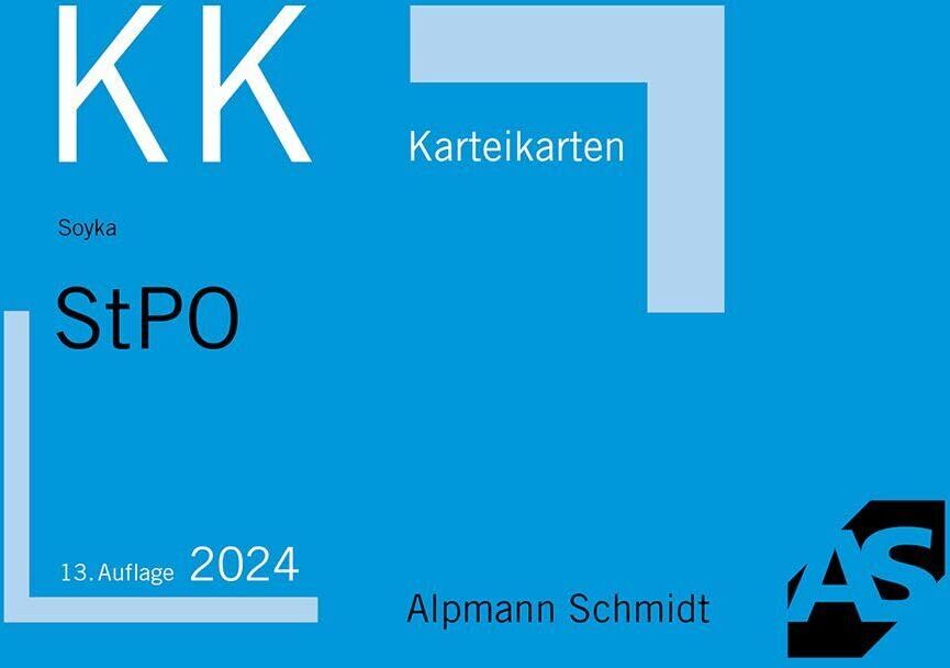 Martin Soyka - Karteikarten StPO (Karteikarten Besondere Rechtsgebiete) - Preis vom 09.10.2026 07:28:09 h