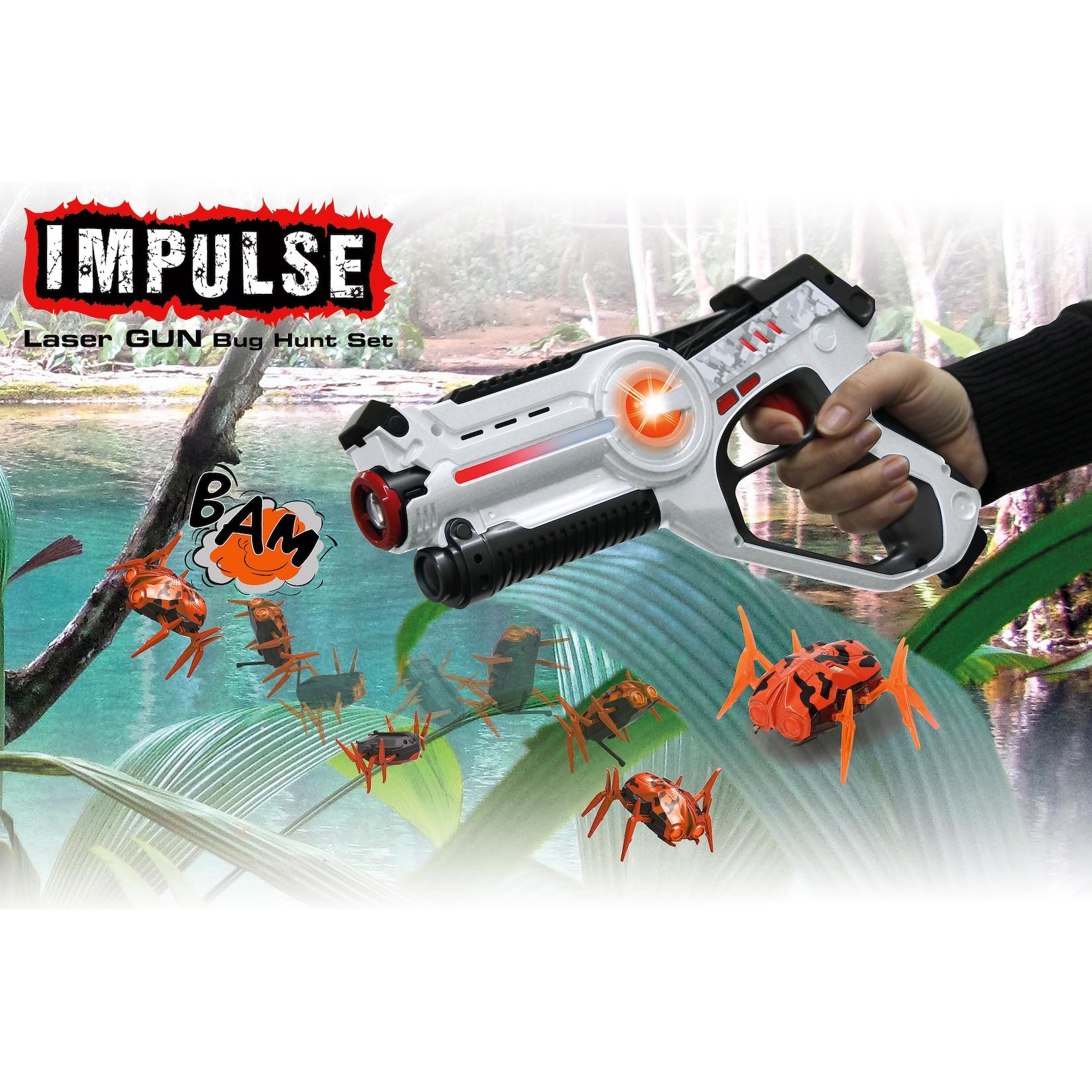 JAMARA Impulse Laser Gun Bug Hunt Set weiss/orange