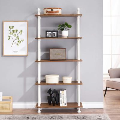 Ivinta Industrial Bookshelf Rustic Bookcase, Storage Shelf Plant Shelf