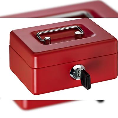 Alco Geldkassette Mini-Box Stahlblech 125x95xx60mm rot
