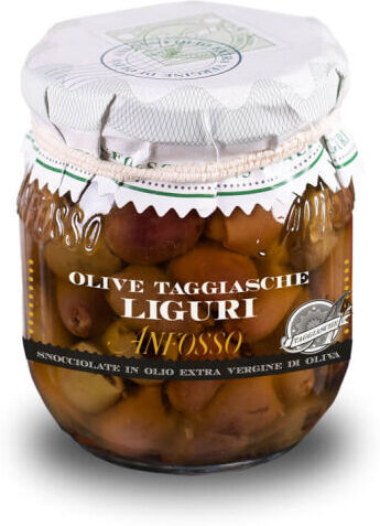 Olio Anfosso Olive snocciolate "TAGGIASCHE" in olio extra vergine di oliva 950g