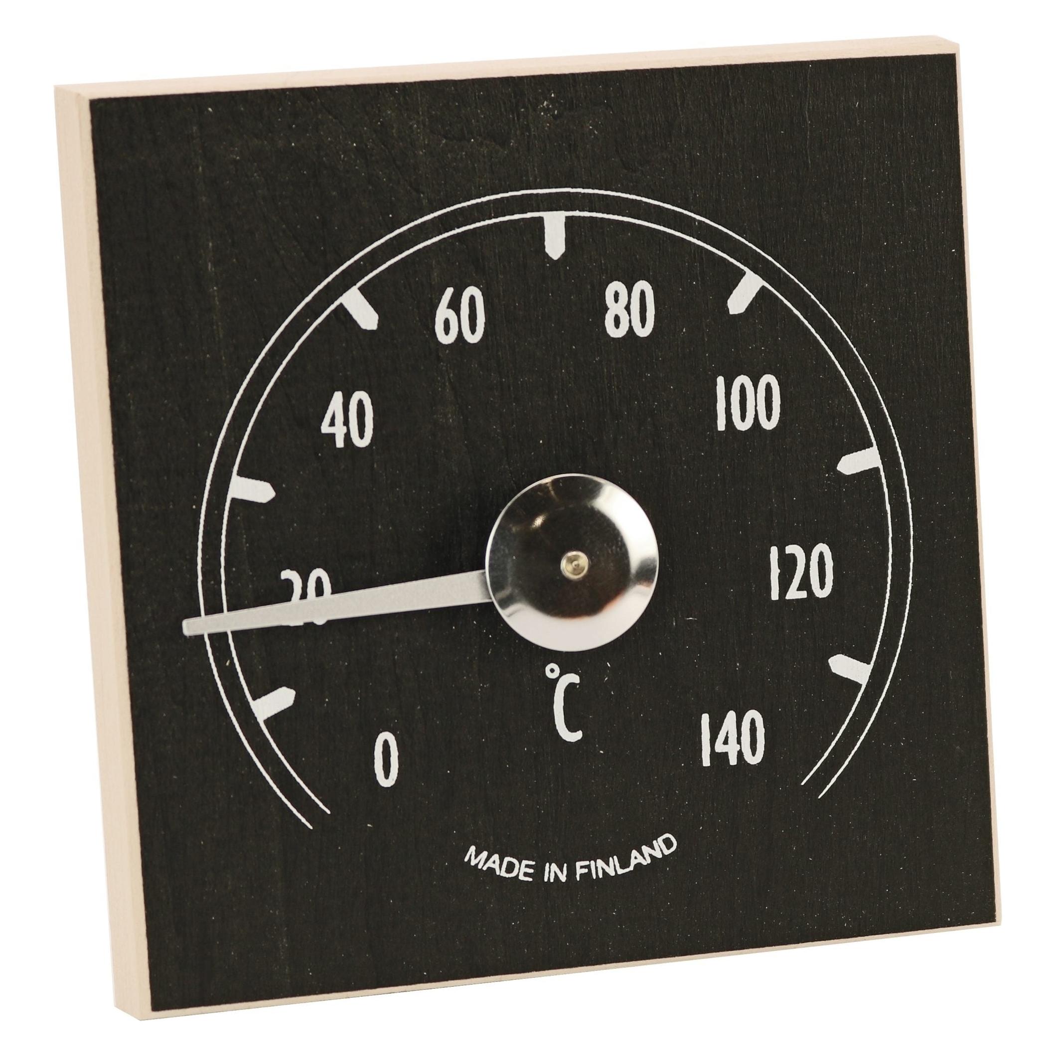 Saunia Saunathermometer, 12 x 12 cm, Erle, schwarz (52280760)