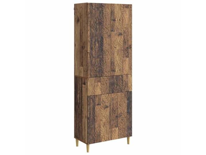 PUGYNBK Schrank, 2 Stück, Altholz, Technik Regal mit Schubladen, modular, robust, innen und außen, geräumige Aufbewahrung