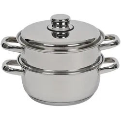 Artame Dampfgarer, Pfanne + Kochtopf, Silber