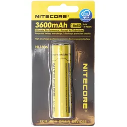 Nitecore, Taschenlampe Zubehör, Li-Ion Akku Typ 18650 3600mAh, NL1836R, mit USB-C-Ladeanschluss und Lade-Anzeige