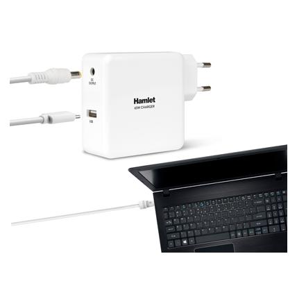 Hamlet Notebook-Ladegerät universelles 65-Watt-Netzteil für Notebooks und mobile Geräte (65 W) (XPWNB65U)