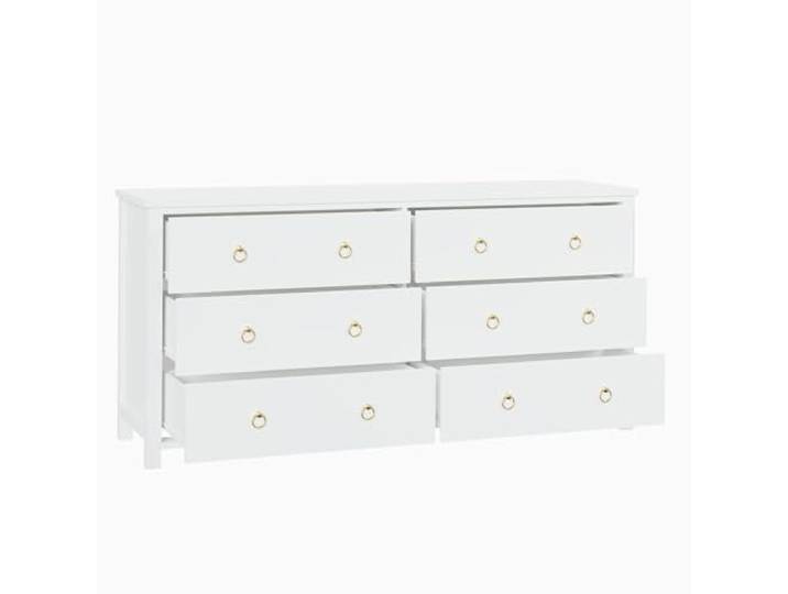 GarveeMore 6-Schubladen-Kommode – Weiß 54 Zoll breit mit Anti-Kippen-Funktion – für Schlafzimmer