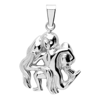 Kettenanhänger OSTSEE-SCHMUCK "- Tierkreiszeichen Wassermann - Silber 925/000 -" Gr. 27, silber (silber 925, silberfarben, weiß), Schmuckanhänger, Damen, Silber 925 (Sterlingsilber), Kettenanhänger
