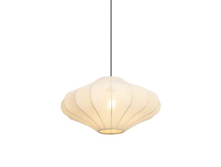 Qazqa japandi lampe suspendue suspension crème rond 50cm Plu
