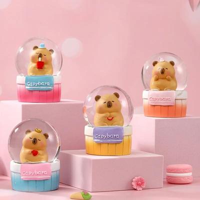 Inspire Select Luminous Capybara Crystal Ball Ornament Cute Animal LED Desk Decor For Home & Gifts 4 1 Pc big