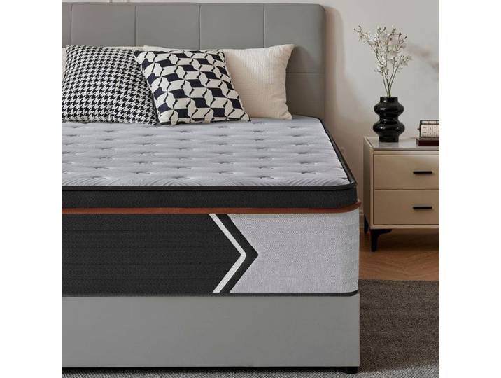Matelas 140x190 cm - YIDATONG - Hybride 28 cm - Mousse Mémoire - Ressorts Ensachés - Housse Respirante - Sommeil Frais