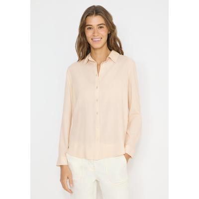 Langarmbluse CECIL, Damen, Gr. 3XL, pearl beige, Stoff, 100% Viskose, unifarben, klassisch normal, V-Ausschnitt, Manschette, Blusen, aus softer Viskose