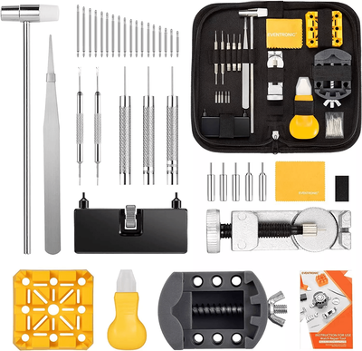 USA Free Shipping Shop Complete Watch Repair Kit For Watchmaker, Back Case Remover, Link Pin Opener, Spring Bar Tool Included Complete Watch Repair Kit For Watchmaker, Back Case Remover, Link Pin Opener, Spring Bar Tool Included