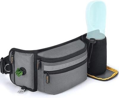 Uplift Essentials Professional Large Capacity Dog Training Treat Pouch gray
