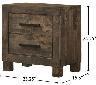 2 Drawers MDF Nightstand