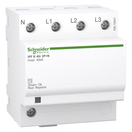 Schneider Überspannungsableiter iPF K 40, Typ 2, 3P+N, Imax 40kA, In 15kA, TT & TN-S, FM-Kontakt A9L15641 (A9L15641)