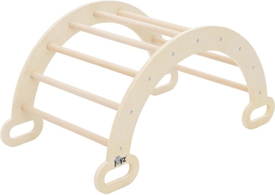 ECD Germany Arche d escalade montessori pour enfants en bois naturel intérieur Marron 89x46x52cm