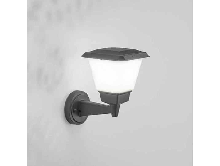 Fabas Luce Außenwandleuchte Lena, dimmbar, schwarz, Aluminium, Modern