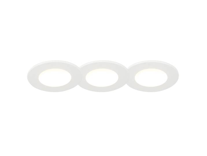 Lot de 3 Spots Encastrables Blancs avec LED 3000K 4W IP65