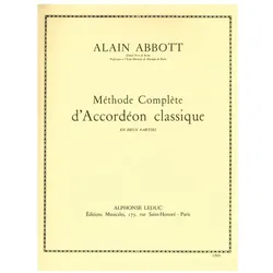 Méthode complete d/'Accordéon classique vol.2, Fachbücher von Alain Abbott
