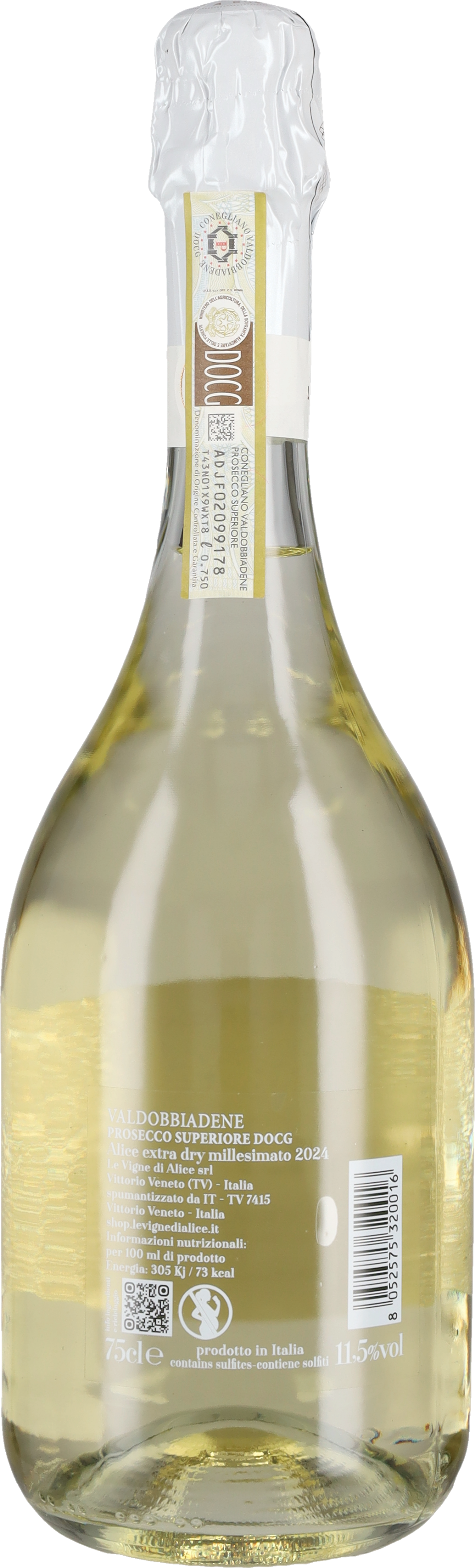 Le Vigne di Alice Prosecco di Valdobbiadene Superiore Extra Dry 'Alice' 2025