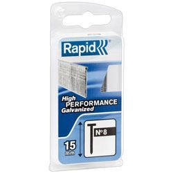 Rapid verzinkte spijkers No. 8/25 mm fijn draad, 200 stuks