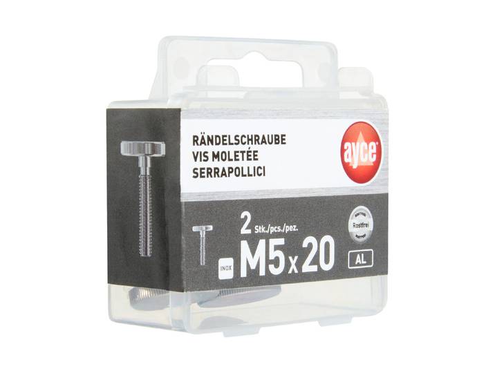 Rändelschraube Inox M5 20 mm