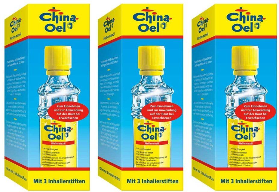 China Oel mit 3 Inhalatoren
