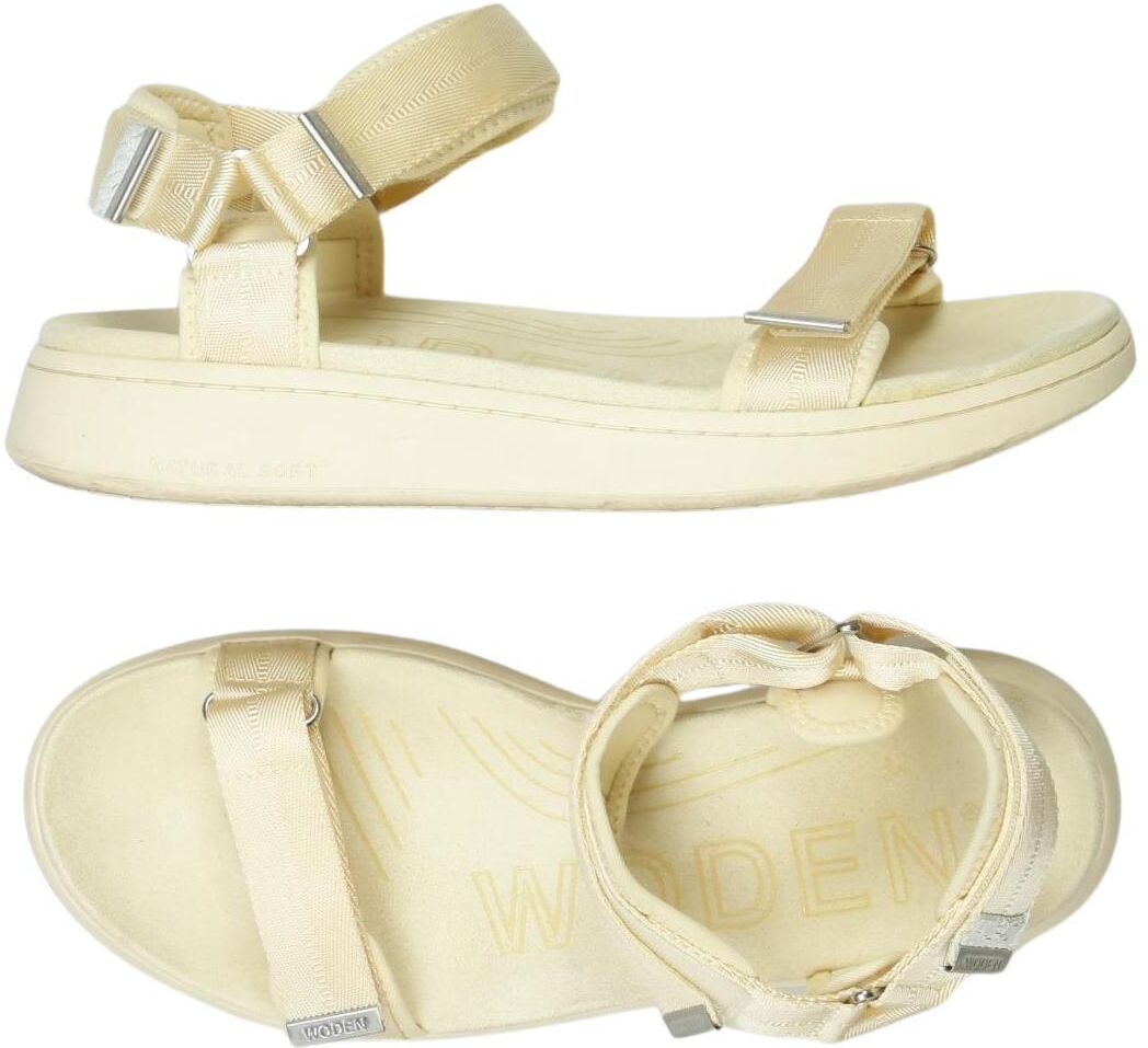 Woden Damen Sandalen, Beige, Gr. EU 42, kein / Etikett - Second Hand