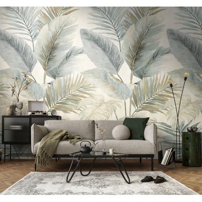 Fototapete LIVING WALLS "The Wall 4 Botanic – Botanische Blätter Vlies-Fototapete", bunt (natur), B:1,59m H:0m L:2,8m, Vinyl, Vlies, Tapeten, Botanische Blätter mit dekorativer Tiefenwirkung