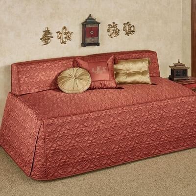 Touch of Class Cambridge Classics Hollywood Daybed Cover Twin Daybed, Twin Daybed, Cinnabar