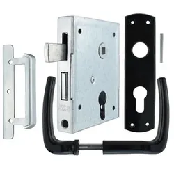 Kastenschloss-Set 89 PK,PZ55/8,D60 ausw./einw,vz
