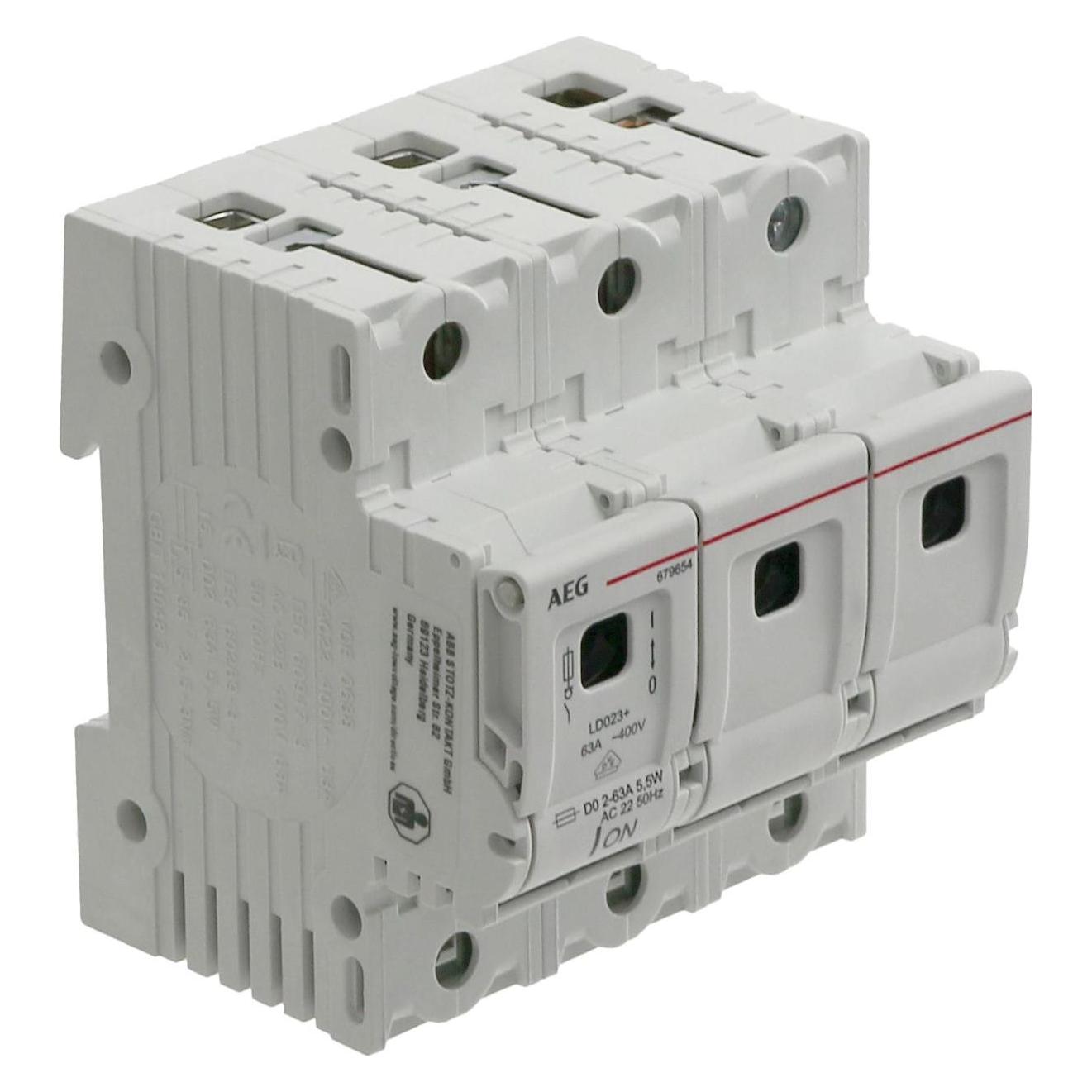 ABB LD023+ - Sich.-Lasttrennschalter D02 3 polig, 63A LD023+ (2CDE103005R1905)