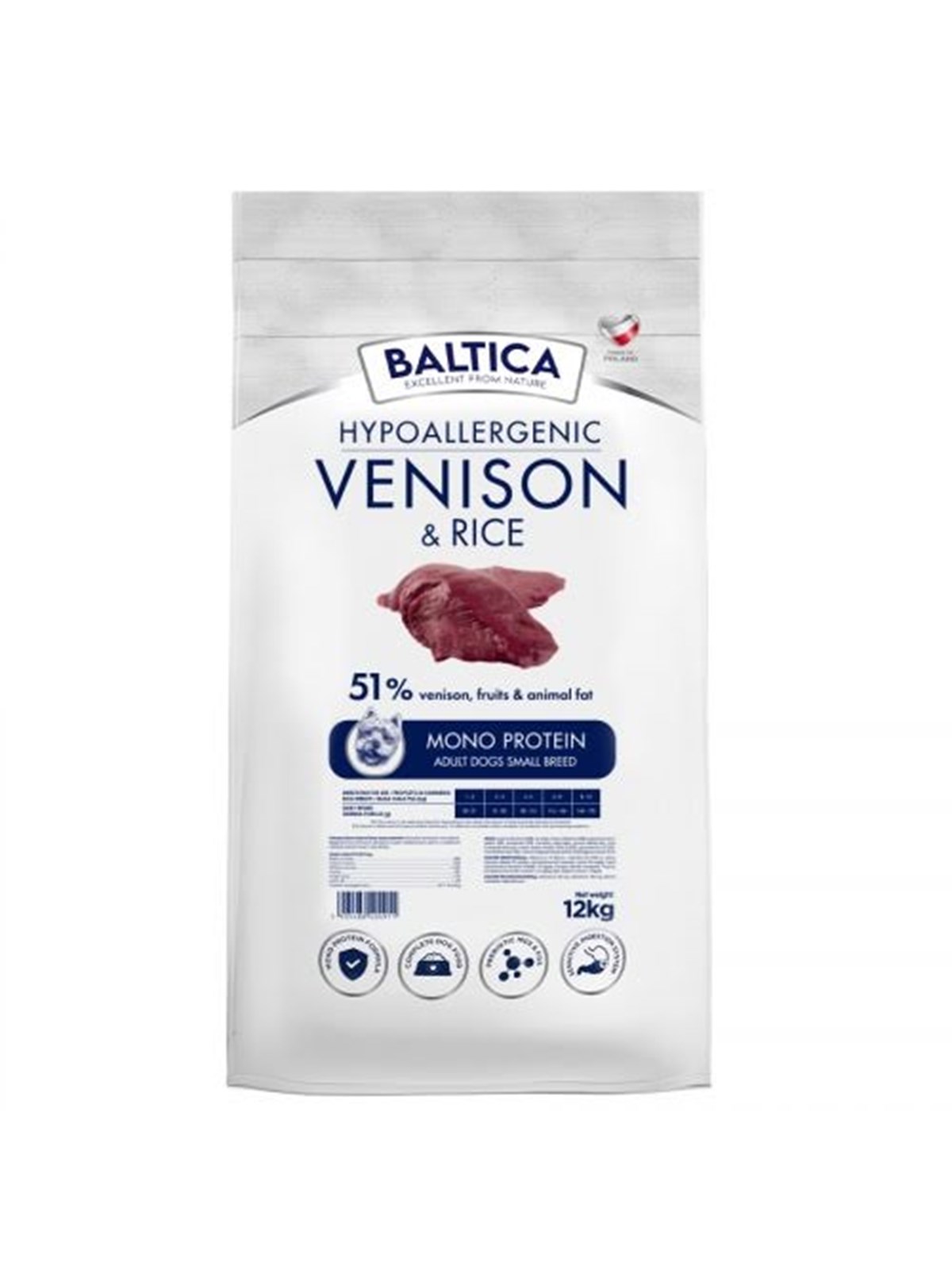 BALTICA Nutraceutic Hypoallergenic Kleine Rassen Wildbret mit Reis - Trockenfutter für Hunde - 12kg