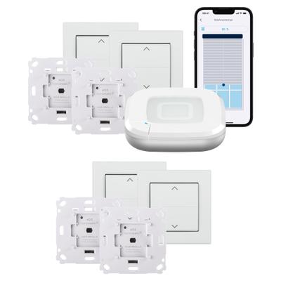 HOMEMATIC IP Smart-Home-Zubehör "Starter Set Rollladensteuerung für 4 Rollladen", weiß, B:31cm H:12cm T:37cm, Smart-Home-Stationen
