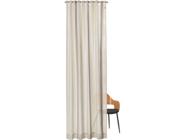 Vorhang Linear Gr. 1, beige (beige, creme), B:130cm H:250cm, Chenille, Polyester, SCHÖNER WOHNEN-KOLLEKTION, Gardinen, Vorhang
