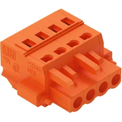 Wago Buchsengehäuse Kabel Federleiste, Elektronikkabel + Stecker, Orange