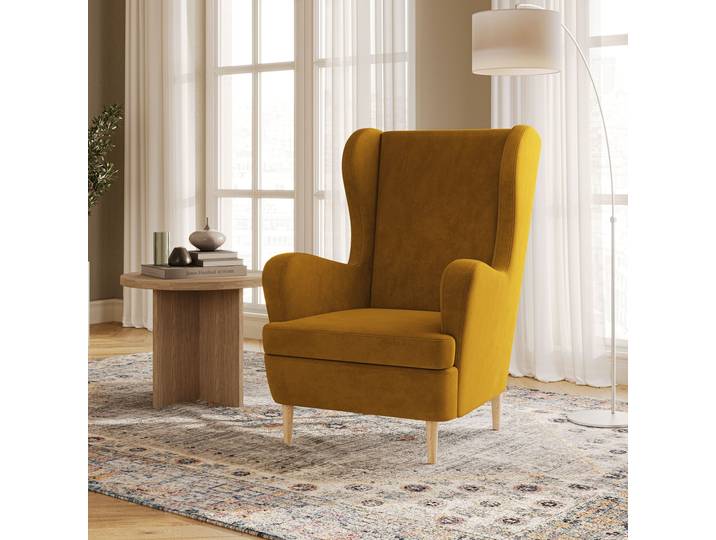 Masseno Polstersessel VOGERA, Modern Loungesessel ergonomisch, Gelb