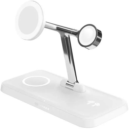 Targus HyperJuice Next - Kabelloses Ladegerät - 4-in-1 + AC-Netzteil - 15 Watt - 3 A - Fast Charge - 4 Ausgabeanschlussstellen - weiß