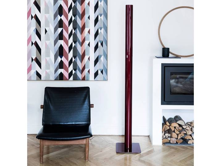 Artemide Designer Stehlampe, dimmbar, rot, für Arbeitszimmer / Büro, Aluminium, Design, Stehlampe