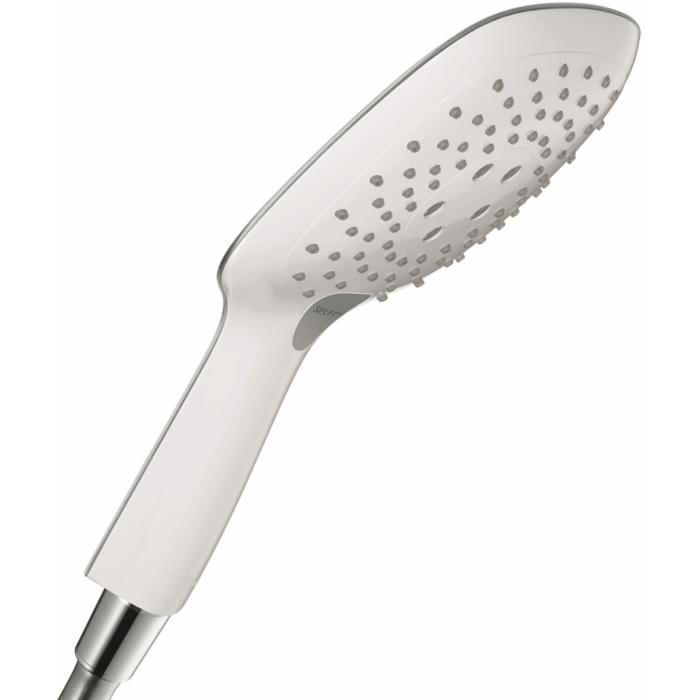 hansgrohe Handbrause Raindance Select 26551400 E 150 3jet, weiß/chrom, DN 15 EcoSmart, Ø150mm