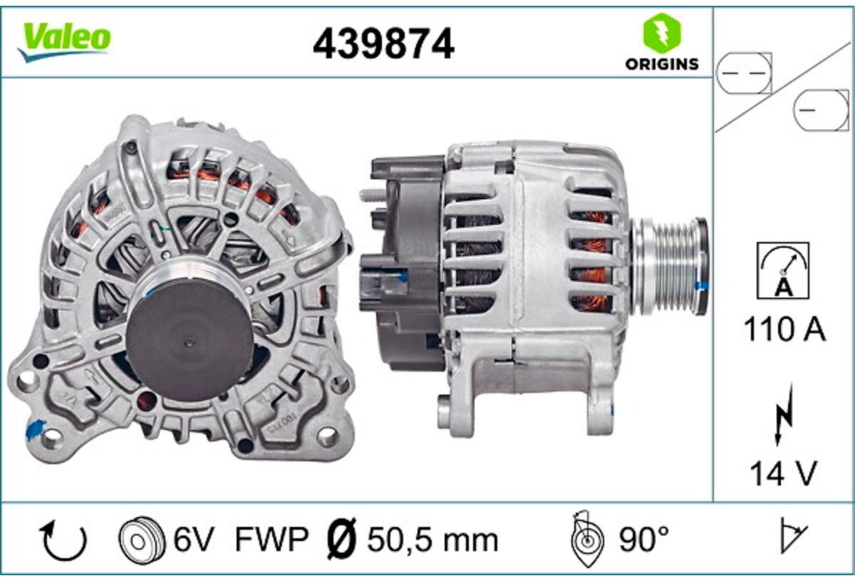Drehstromgenerator VALEO ORIGINS NEW VALEO 439874