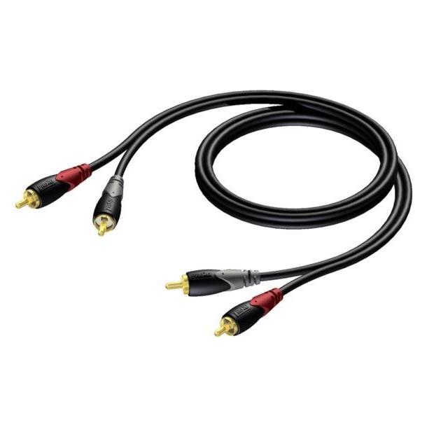 Procab Cinch (Cinch) x2 - Cinch (Cinch) x2 1m langes Kabel (CLA800). (1 m, Cinch Kabel) (1079)
