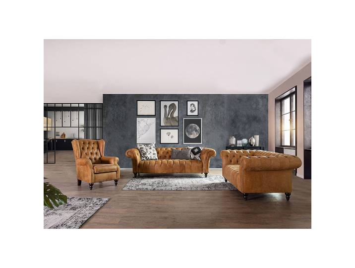 Ohrensessel Boyce Braun/Cognac Lederart: Echtleder Material: Echtleder 83 x 102 x 89cm