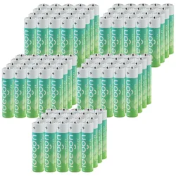 Ideoon 100er-Pack Super Alkaline Batterien AAA / LR03 (Micro), 1,5 Volt (100 Stk., AAA, 1250 mAh), Batterien + Akkus