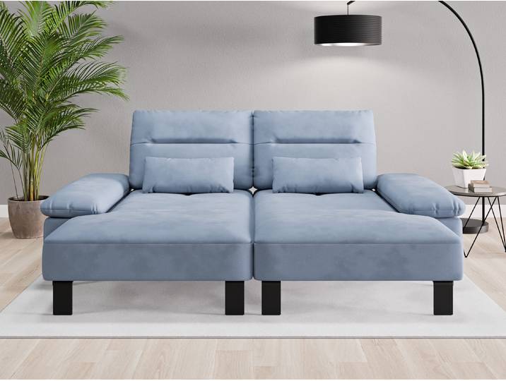 Loveseat Tokio - Blau (Jeansblau) - Vintage Velours