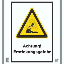 HB-Druck Achtung Erstickungsgefahr A3 (297x420mm) Schild