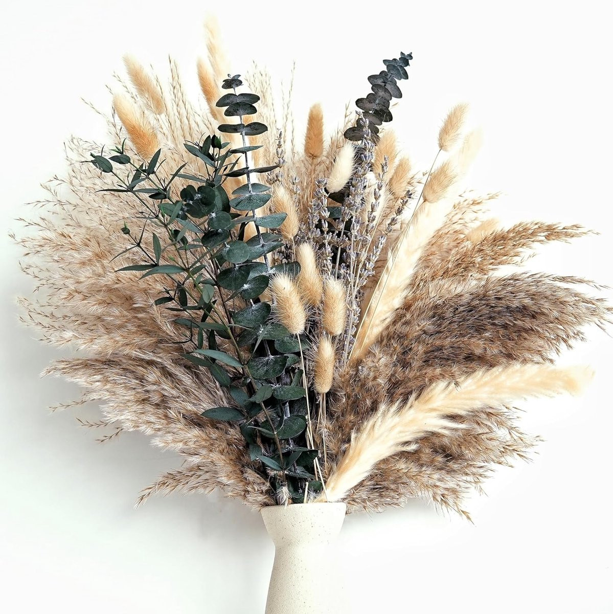 SnelShoppen Groene Pampasgras Decoratie - Kleine Gedroogde Bloemen voor Tafeldecoratie en Woonkamer