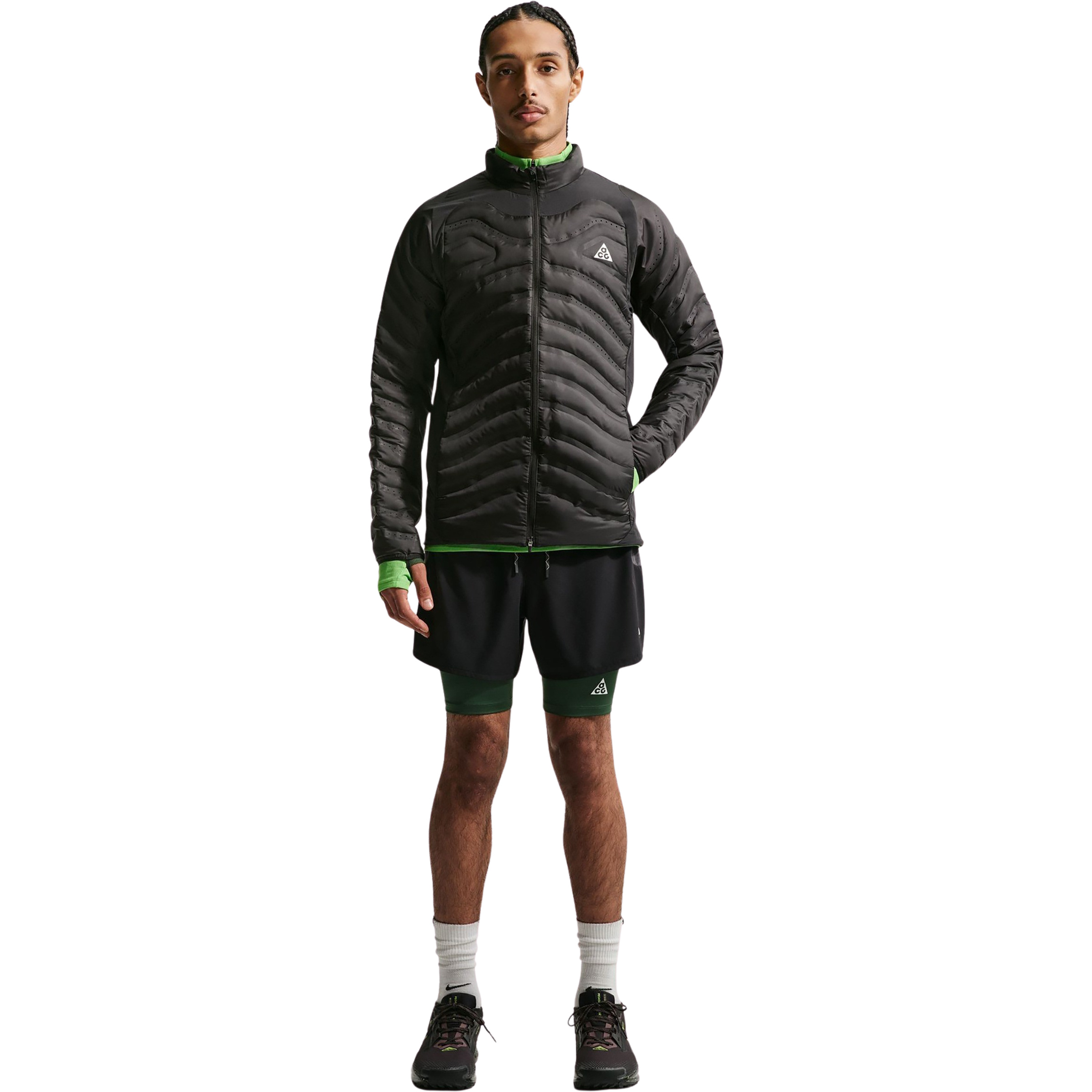 Nike ACG Lava Loft Herren Laufjacke schwarz Größe M Trailrunning Windabweisend Daune