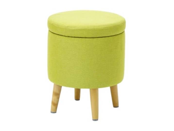 DANNMPX Sitzhocker Wohnzimmer Fußhocker Mit Abnehmbarer, Gepolsterter Sitzfläche Verstecktem Platz Und Holzbeinen Zusätzliche Sitzplätze(Grün)